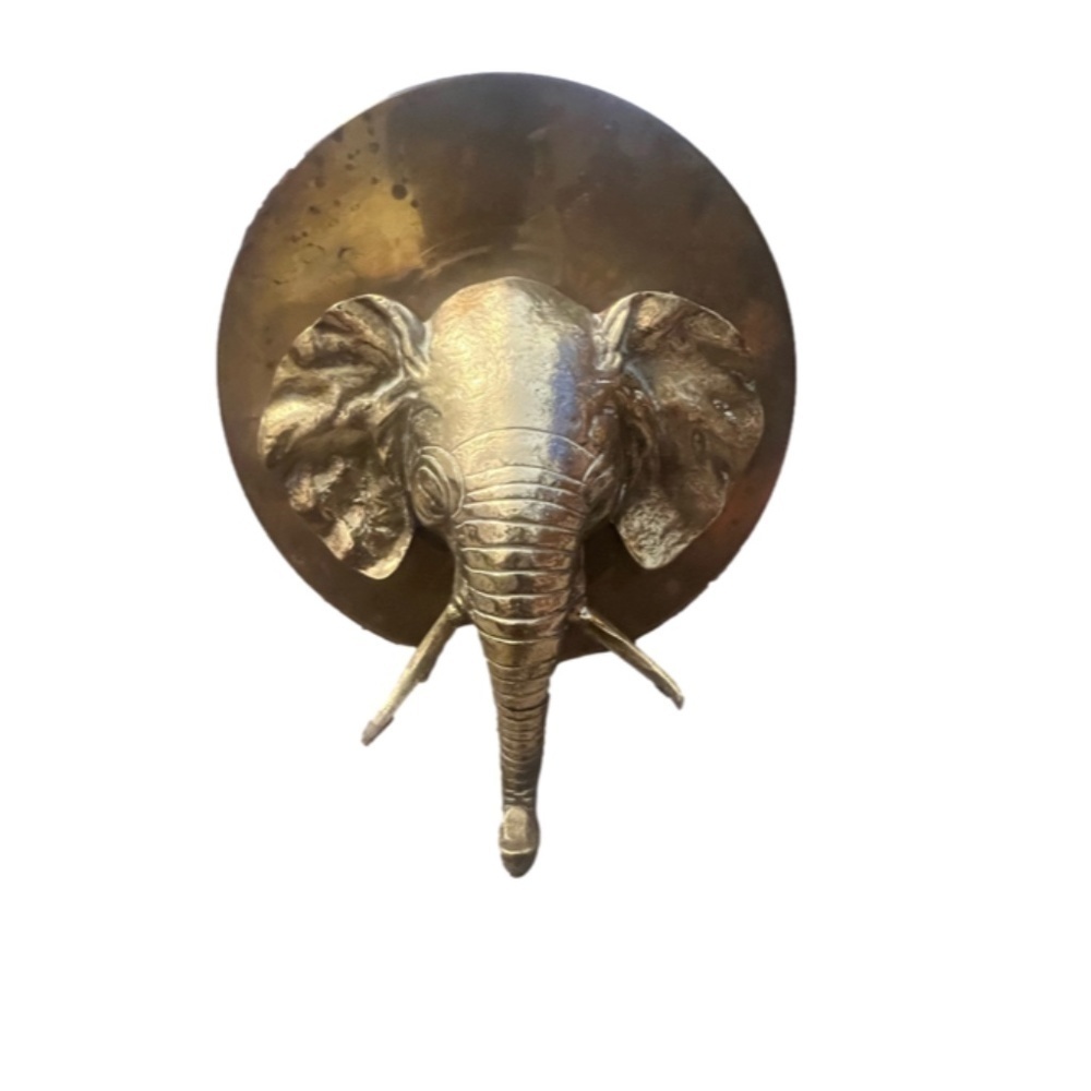 Vintage‎ Mid 20th CenturyBrass Elephant Wall Hook